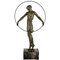 Pierre Le Faguays & Max Le Verrier, Art Deco Skulptur, Dancer with Hoop, Harmony, 1930er 1