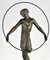 Pierre Le Faguays & Max Le Verrier, escultura Art Déco, bailarina con aro, Harmony, años 30, Imagen 4