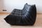 Vintage Black Leather 3-Seat Togo Sofa by Michel Ducaroy for Ligne Roset, 1970s 6