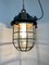 Gray Industrial Cast Iron Cage Pendant Light, 1960s 12