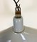 Lámpara industrial esmaltada en gris, años 30, Imagen 4