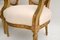 Antike französische Salonstühle aus vergoldetem Holz 10