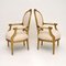 Antike französische Salonstühle aus vergoldetem Holz 3