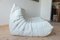 Vintage French White Leather Togo Living Room Set by Michel Ducaroy for Ligne Roset, Set of 3 6