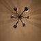 Lámpara de araña de metal cromado con seis luces, años 60, Imagen 7