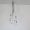 Chromed 6-Light Metal Chandelier, 1960s, Image 1