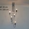 Lámpara de araña de metal cromado con seis luces, años 60, Imagen 8