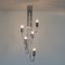 Lámpara de araña de metal cromado con seis luces, años 60, Imagen 4