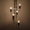 Lámpara de araña de metal cromado con seis luces, años 60, Imagen 10