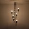 Lámpara de araña de metal cromado con seis luces, años 60, Imagen 11