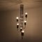 Lámpara de araña de metal cromado con seis luces, años 60, Imagen 9
