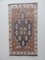 Small Turkish Distressed Hand-Knotted Low Pile Bath Mat or Yastik Rug 1