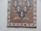 Small Turkish Distressed Hand-Knotted Low Pile Bath Mat or Yastik Rug 5