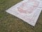 Small Turkish Distressed Red Rug 8