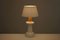 Lampe de Bureau en Céramique Blanche, 1950s 2