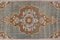 Kleiner türkischer Vintage Teppich oder Matte mit Rand 3