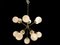 Opaline Glass & Brass Starburst Sputnik Chandelier with 13 Lights 3