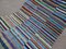 Vintage Turkish Striped Rag Rug 10