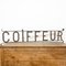 Vintage Wrought Iron Coiffeur or Barber Shop Sign 1