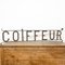 Vintage Wrought Iron Coiffeur or Barber Shop Sign, Image 1