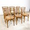 Faux Bamboo Stühle aus Holz mit Sitzen aus Schilfrohr, 6er Set 2