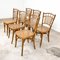 Faux Bamboo Chairs in Wood with Cane Seats, Set of 6 3