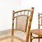 Faux Bamboo Stühle aus Holz mit Sitzen aus Schilfrohr, 6er Set 4