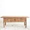 Antique Rustic Elm Console Table with Drawers, Image 1