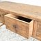 Antique Rustic Elm Console Table with Drawers 4