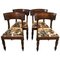 Early 19th Century Mahogany Library Chairs, Set of 4, Image 1