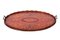 Vassoio ovale antico in legno intarsiato, Immagine 2