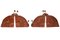 Tables Gigognes Antiques en Loupe de Noyer, Set de 4 3