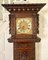 Carved Oak and Brass Face Grandfather Clock 11