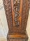 Carved Oak and Brass Face Grandfather Clock 10