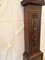 Carved Oak and Brass Face Grandfather Clock 6