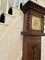Carved Oak and Brass Face Grandfather Clock 7