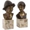 Two Farmers by Giovanni De Martino, Italy, Early 20th Century, Set of 2 1