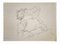 Leo Guida, figure reclinate, disegno a matita originale, anni '70, Immagine 1