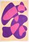 Lichtdurchlässige violette Blasen & Mid-Century Formen in warmen Farbtönen, 2021 1