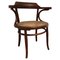 Butaca o silla de bistró antigua de madera curvada, años 50, Imagen 1