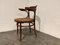 Butaca o silla de bistró antigua de madera curvada, años 50, Imagen 7