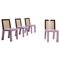 Postmoderne pinke Esszimmerstühle von Ettore Sottsass für Leitner, 4er Set 1