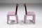 Postmoderne pinke Esszimmerstühle von Ettore Sottsass für Leitner, 4er Set 3