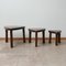 Mid-Century Oak Nesting Tables in the Style of Pierre Chapo, Set of 3 3