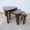 Mid-Century Oak Nesting Tables in the Style of Pierre Chapo, Set of 3 7