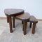 Mid-Century Oak Nesting Tables in the Style of Pierre Chapo, Set of 3, Image 7