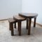 Mid-Century Oak Nesting Tables in the Style of Pierre Chapo, Set of 3, Image 9