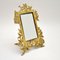 Antique Art Nouveau Brass Table Mirror or Picture Frame 2