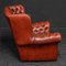 Burgundy Leather Chesterfield Wingback Armchair, Image 6