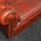 Burgunderroter Leder Chesterfield Ohrensessel 2